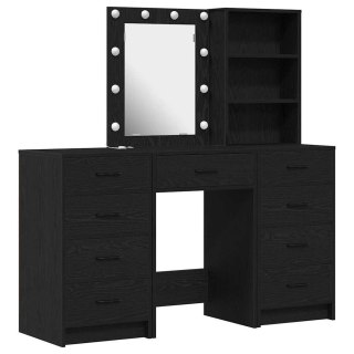 Toaletka 3 pcs Czarny 40 x 41 x 135 cm Materiał drewnopochodny