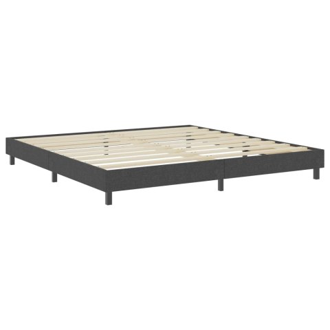 Łóżko z materacem sprężynowym, ciemnoszare, tkanina, 200x200 cm