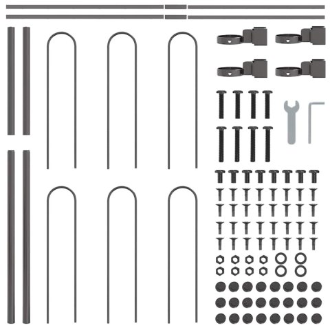 Ogrodzenie Ogrodowe 5 pcs Szary 8,5 x 1,2 m