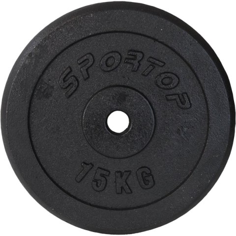 OBCIĄŻENIE ŻELIWNE CZARNE 15 KG ENERO FIT fi26,5 1SZT