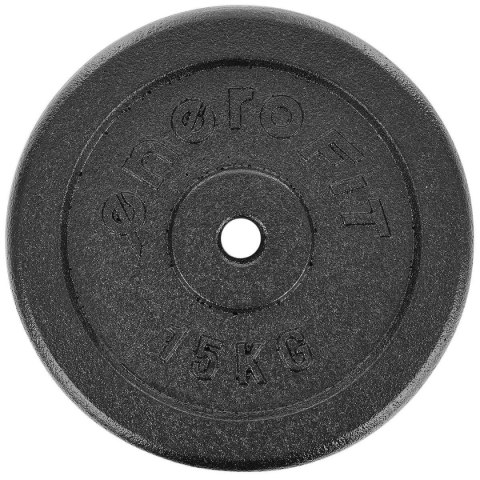 OBCIĄŻENIE ŻELIWNE CZARNE 15 KG ENERO FIT fi26,5 1SZT