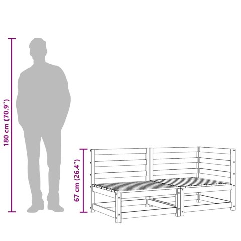 Ogrodowa sofa 2-osobowa, impregnowane drewno sosnowe