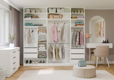 NADSTAWKA 60 OPENO BIAŁA Półka Do Garderoby Modułowa 60 cm Do Sypialni