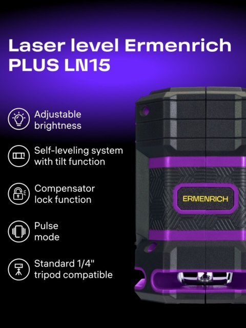 Poziomica laserowa Ermenrich PLUS LN15