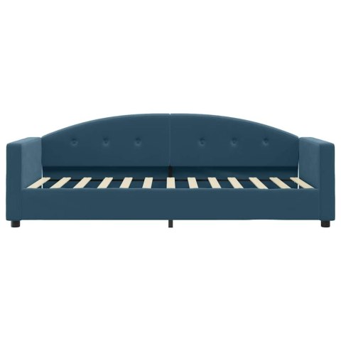 Sofa z materacem do spania, niebieska, 80x200 cm, aksamit