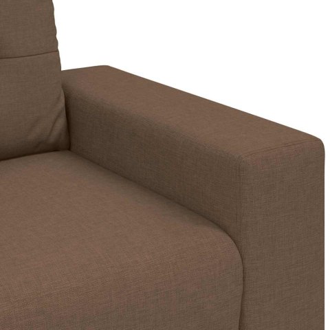 Sofa 3 pcs Brązowy 221 x 80 x 80 cm Tkanina lniana