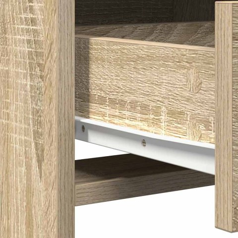 Zestaw toaletowy z LED 3 pcs Dąb Sonoma Materiał drewnopochodny