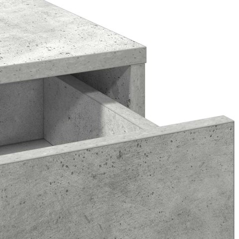 Toaletka z półką 3 pcs Betonowy szary Materiał drewnopochodny