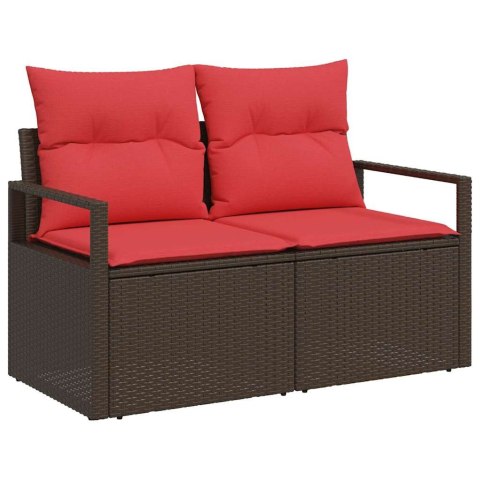 Zestaw Sof 5 pcs Brązowy polirattan