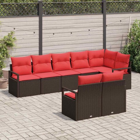 Zestaw Sof 8 pcs Brązowy polirattan