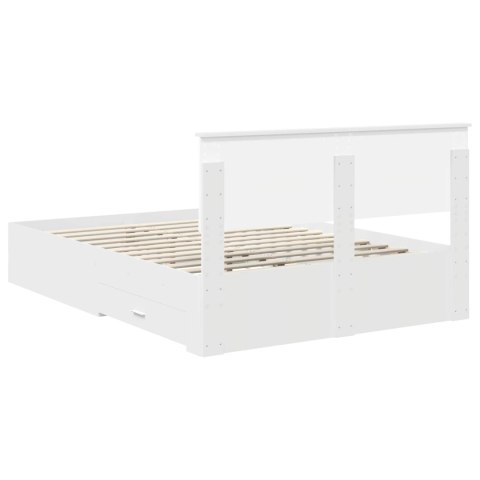 Ramka łóżka Biały 140 x 190 cm Materiał drewnopochodny