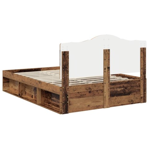 Ramka łóżka Stare drewno 150 x 200 cm Lite drewno sosnowe
