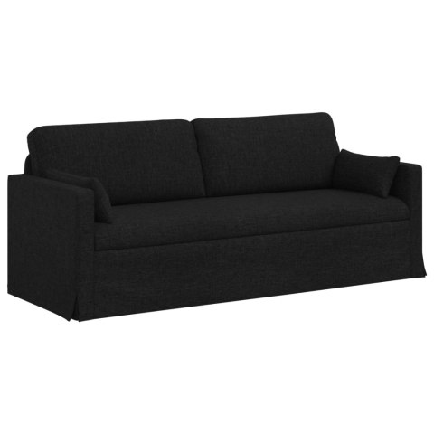 Sofa Czarny 198 x 78 x 80 cm tkanina