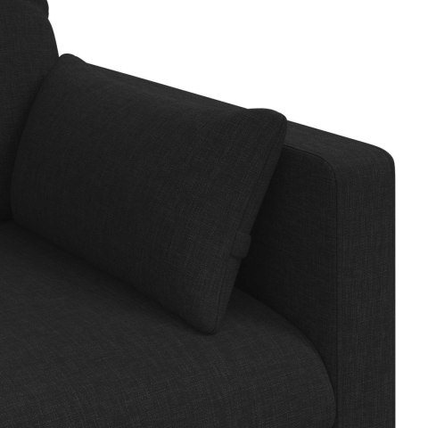 Sofa Czarny 198 x 78 x 80 cm tkanina