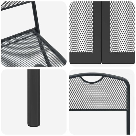 Zestaw Mebli Ogrodowych 9 pcs antracytowy Żelazo i stal