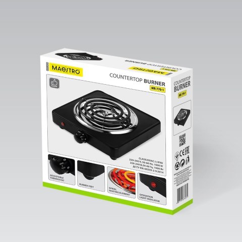 Kuchenka elektryczna jednopalnikowa 1000W MR-770-1 MAESTRO