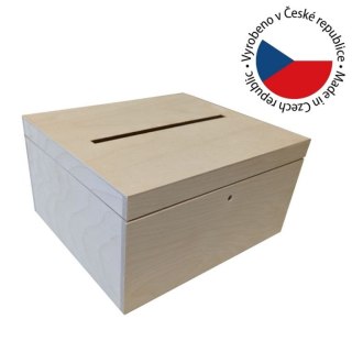 Drewniane pudełko na prezenty ślubne 29 x 15 x 24,5 cm