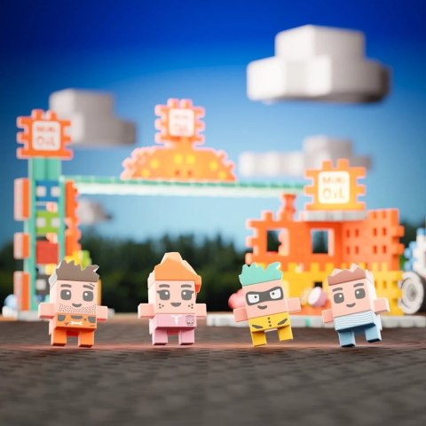 MARIOINEX Klocki Mini Waffle City Stacja paliw, 148 elementów