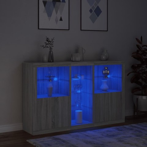 Szafka z oświetleniem LED, szary dąb sonoma, 162x37x100 cm