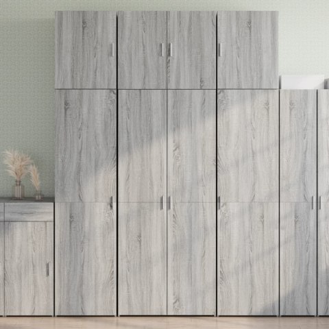 Wysoka szafka, szary dąb sonoma, 80x42,5x249 cm