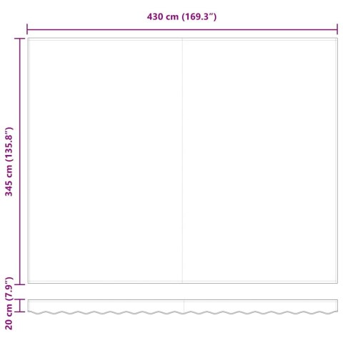 Elektryczna Rozkładana Markiza Biały 450 × 350 cm