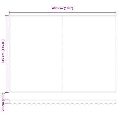 Elektryczna Rozkładana Markiza Biały 500 × 350 cm