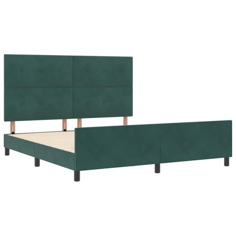 Łóżko sprężynowe Ciemna zieleń 180 x 200 cm Aksamit