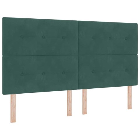 Łóżko sprężynowe Ciemna zieleń 180 x 200 cm Aksamit
