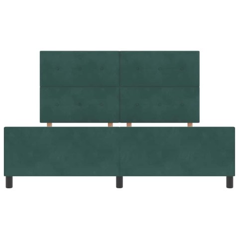 Łóżko sprężynowe Ciemna zieleń 180 x 200 cm Aksamit