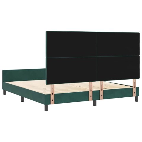Łóżko sprężynowe Ciemna zieleń 180 x 200 cm Aksamit