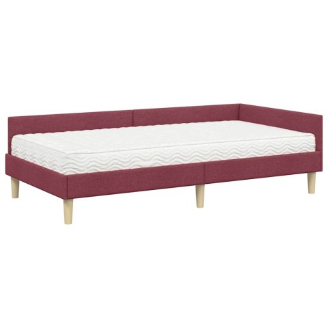 Rama Łóżka Narożnego z Materacem 2 pcs Szary tkanina