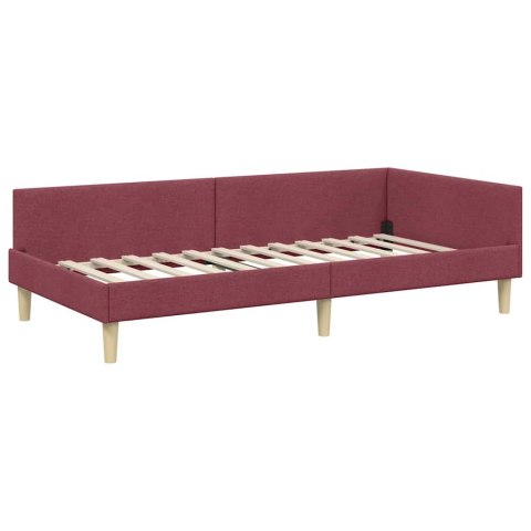 Rama Łóżka Narożnego z Materacem 2 pcs Szary tkanina