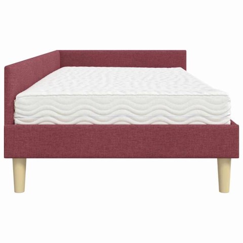 Rama Łóżka Narożnego z Materacem 2 pcs Szary tkanina