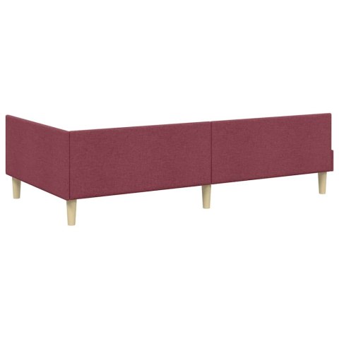 Rama Łóżka Narożnego z Materacem 2 pcs Szary tkanina