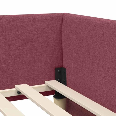 Rama Łóżka Narożnego z Materacem 2 pcs Szary tkanina