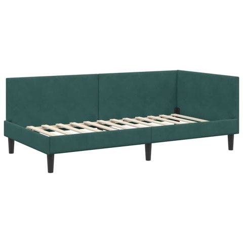Rama Łóżka Narożnego z Materacem Inny 2 pcs Zielony Aksamit