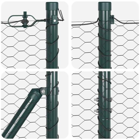 Słupek ogrodzeniowy. Szary 50 x 1,4 m (siatka 25 mm) Stal i PVC