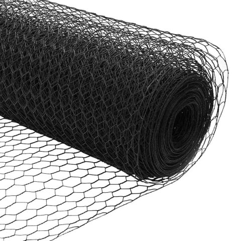 Słupek ogrodzeniowy. Szary 50 x 1,4 m (siatka 25 mm) Stal i PVC