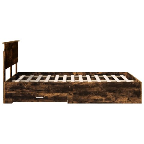 Ramka łóżka Dąb wędzony 135 x 190 cm Materiał drewnopochodny