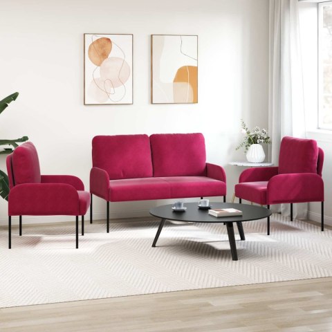 Zestawy sof 3 pcs Czerwone wino 115 x 56 x 80 cm sklejka