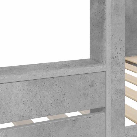 Łóżko piętrowe dla dzieci Betonowy szary 80 x 200 cm