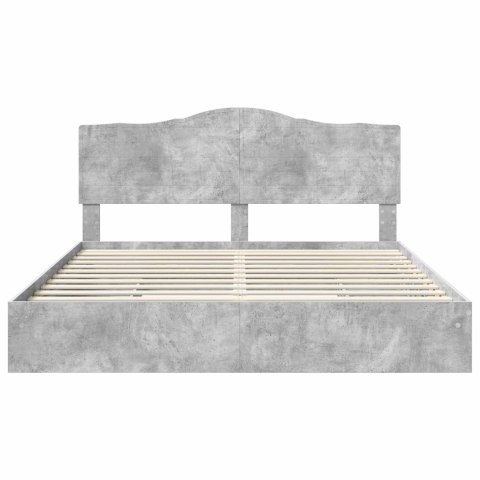 Łóżko z miejscem do przechowywania Betonowy szary 200 x 200 cm