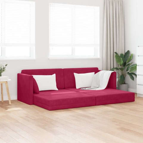 Sofa podłogowa z funkcją spania Czerwone wino 213 x 70 x 77 cm