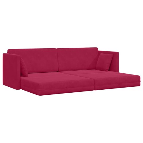Sofa podłogowa z funkcją spania Czerwone wino 213 x 70 x 77 cm