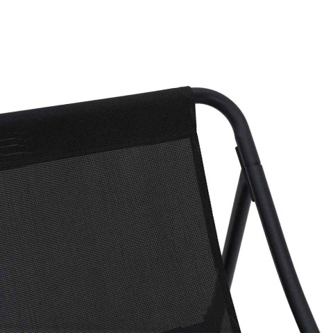 Meble ogrodowe z poduszką 3 pcs Czarny Stal malowana proszkowo