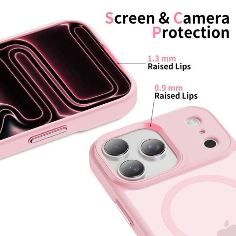 Etui pokrowiec na iPhone 17 Pro Max MagMat MagSafe - różowe