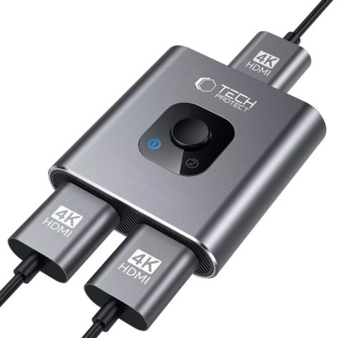 HUB adapter 2w1 HDMI 4K 60HZ - szary