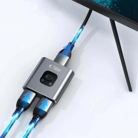 HUB adapter 2w1 HDMI 4K 60HZ - szary