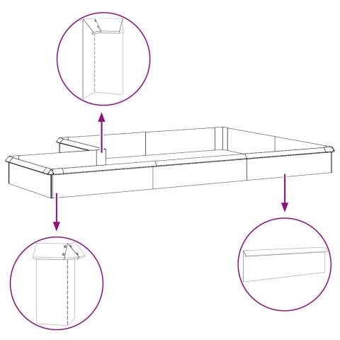 Ogrodzenie ślimakowe 16 pcs Srebrny 100 x 3,5 x 25 cm