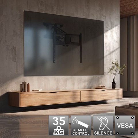 MACLEAN UCHWYT DO TV ELEKTRYCZNY NAD KOMINEK 37"-70" 35KG Z PILOTEM MC-891 (OUTLET)